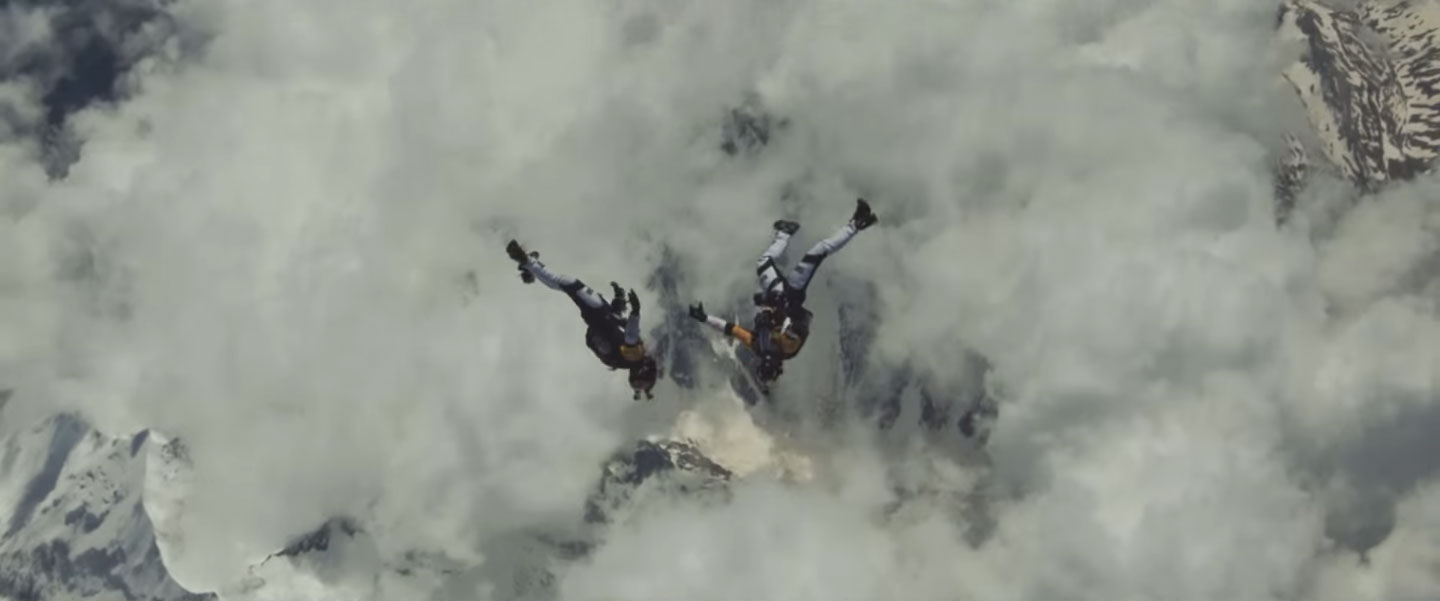 Amazing Acrobatic Skydiving Above France